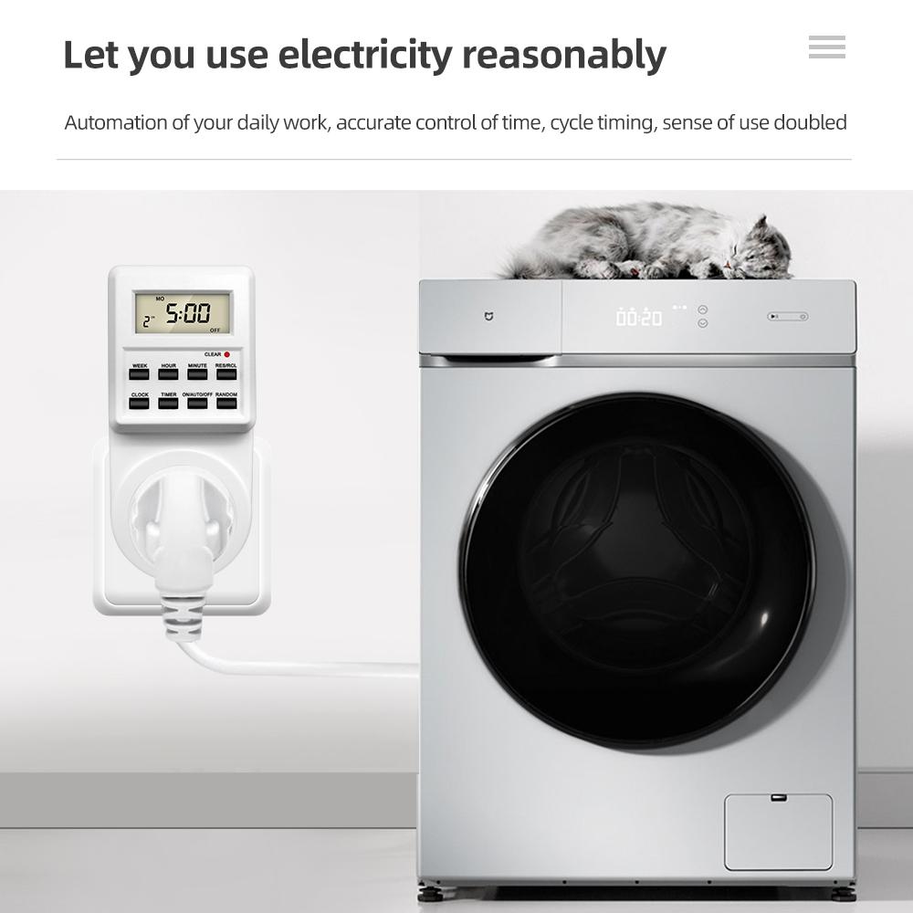 Electronic Digital Timer Switch Socket 24 Hour Cyclic Kitchen Timer Outlet Programmable Timing Socket EU UK AU US BR FR IT Plug