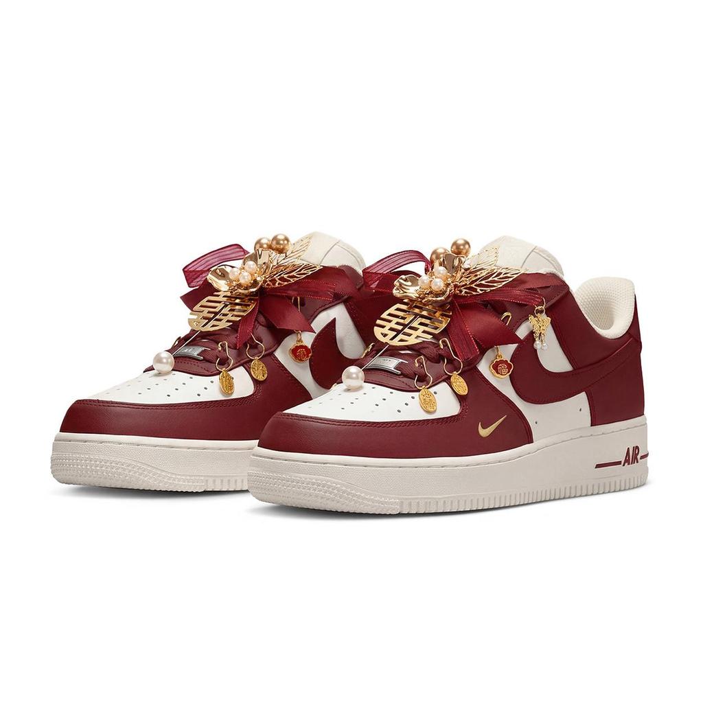 Nike Air Force 1 Box, Wedding Shoes, Auspicious Dragon And Phoenix Cushioning Slip Resistant Low Top Skateboard Shoes HF1058-133(Team1993-S-BOX)