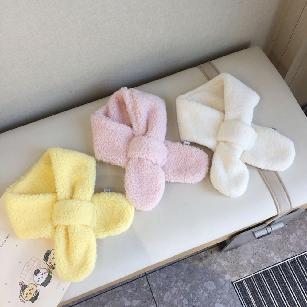 Fashion Warm Kids Winter Scarf Thick Lamb Fleece Scarf Cute Soft Children Shawl Baby Boys Girls