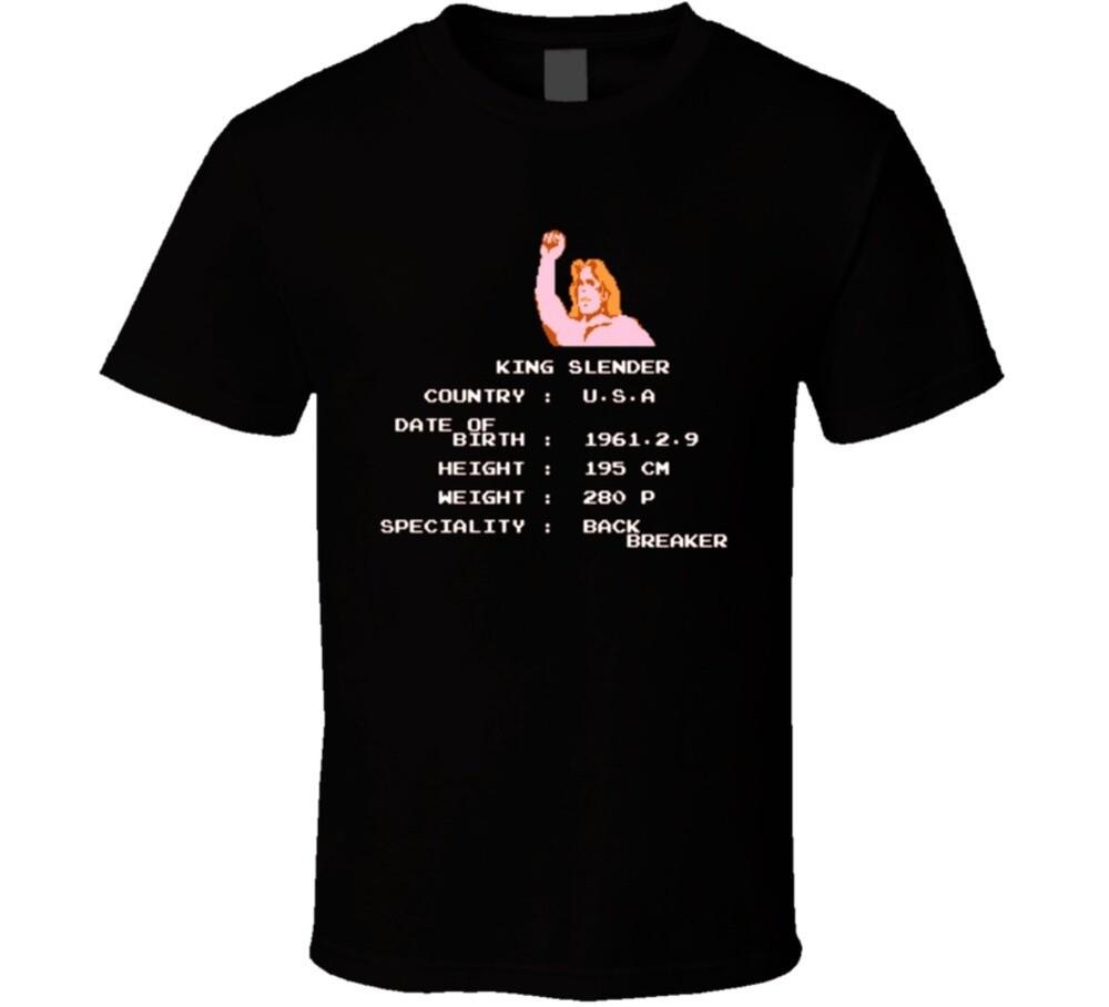 

Cool Classic Nintendo Game Pro Wrestling King Slender Character Bio Video Game T S