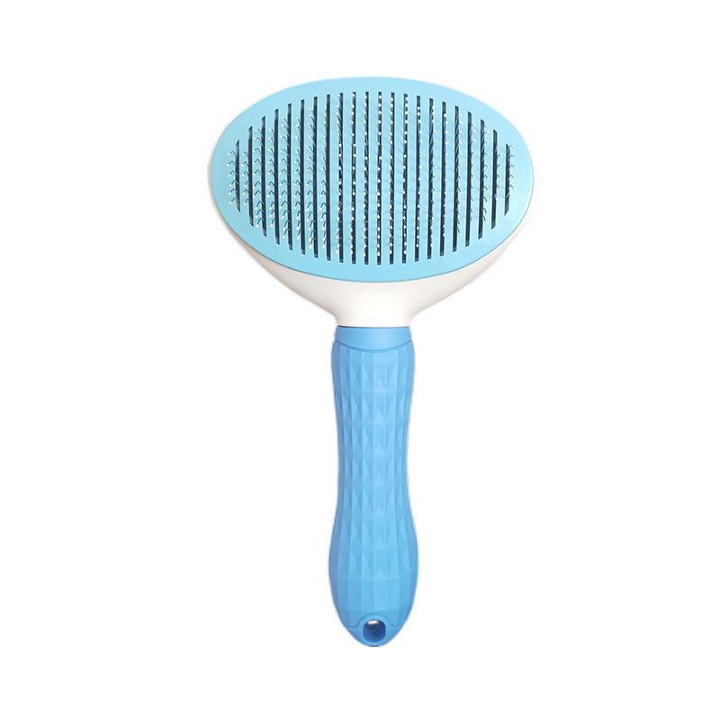 Stainless Steel Pet Shedding Comb for Cats & Dogs - Detangling Slicker Brush with Fine Teeth