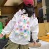 Cartoon Cat Siamese Plush Animal Backpack With Adjustable Straps Shoulder