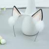 Black White Idol Doll Headwear Cat Ear Cat Wolf Ears Headwear for Cotton Doll  Girl Gift