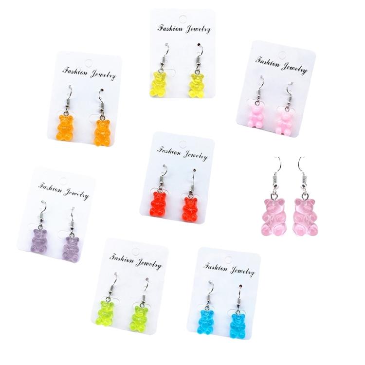 Gummy Bear Earrings1 Pair for Creative Cartoon Design Girls Birthday Festival