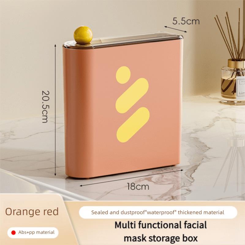 1PC Mask Storage Box Home Refrigerator Storage Box with Lid Desktop Storage Bin Cosmetic Dressing Table Mask Box