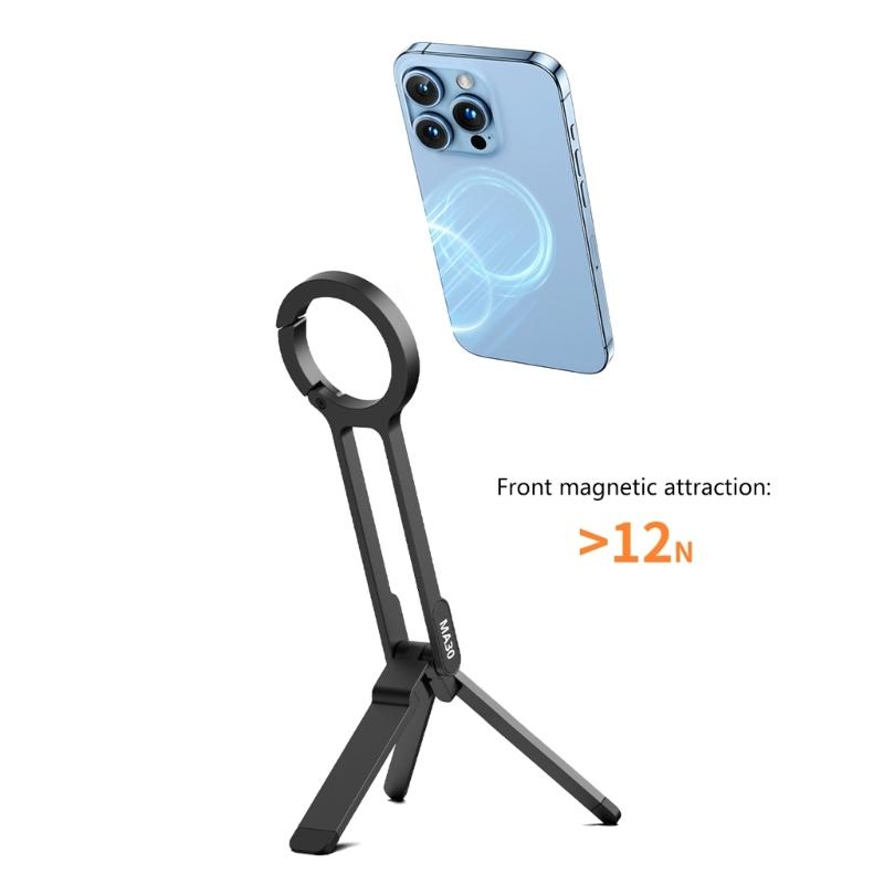Carabiner Mounted Phone Tripod for Phone Double Side Magnetic Tripod Desk Mount Phone Handle Tripod Stand Replacement