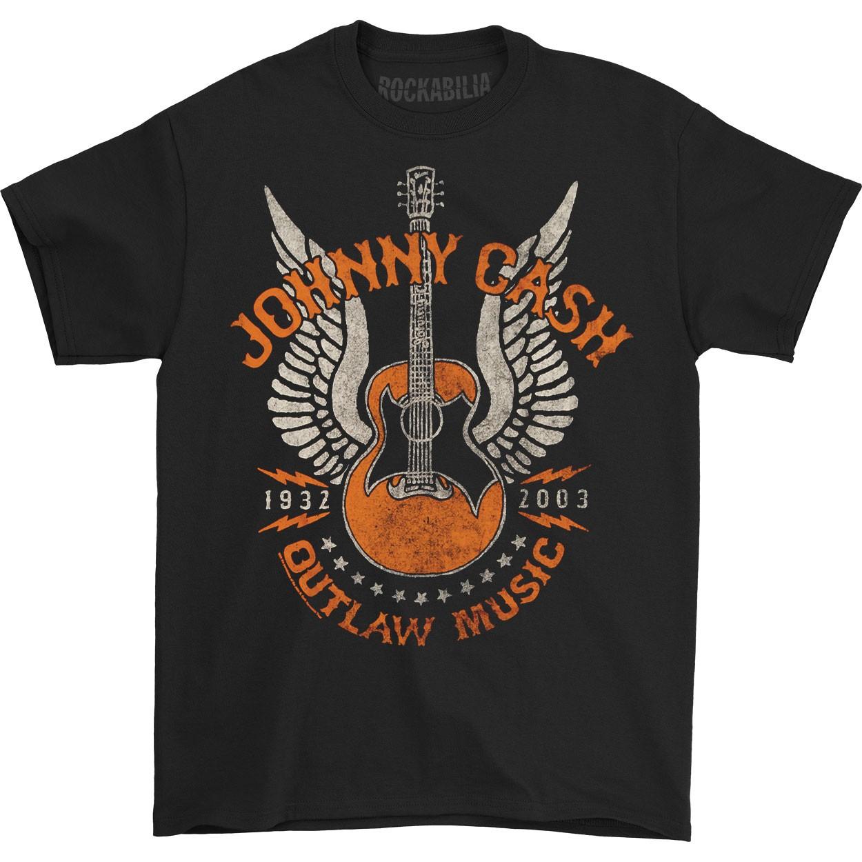 Мужская футболка Johnny Cash Outlaw X-Large Черная 4XL