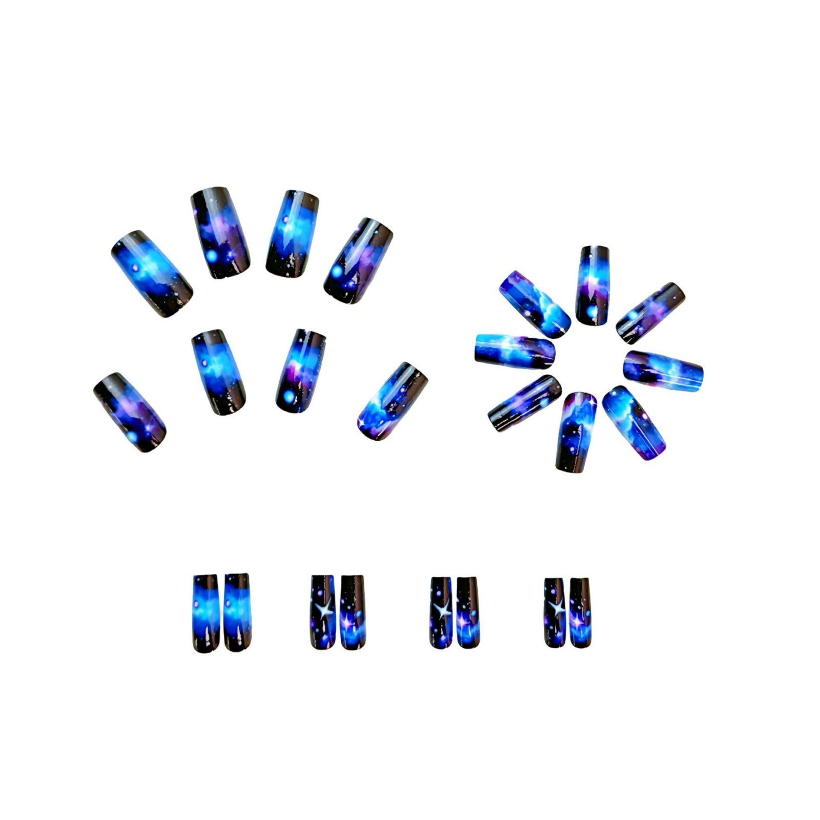 Colorful Pattern Nail Patch Detachable 24 Piece Set