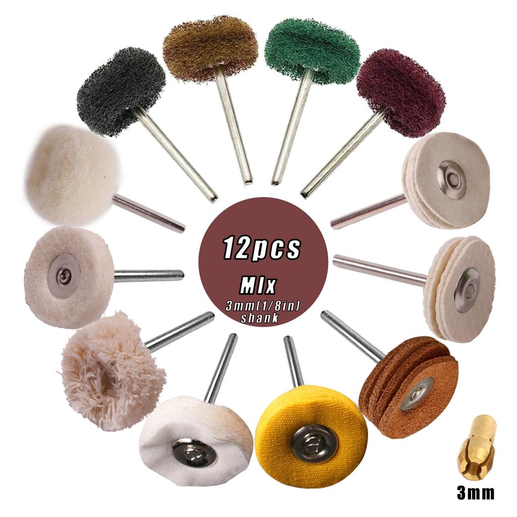 Polishing Buffing Wheel For Dremel Rotary Tool Accessories Cotton Wool Felt Jewelry Buffing Drill Kit