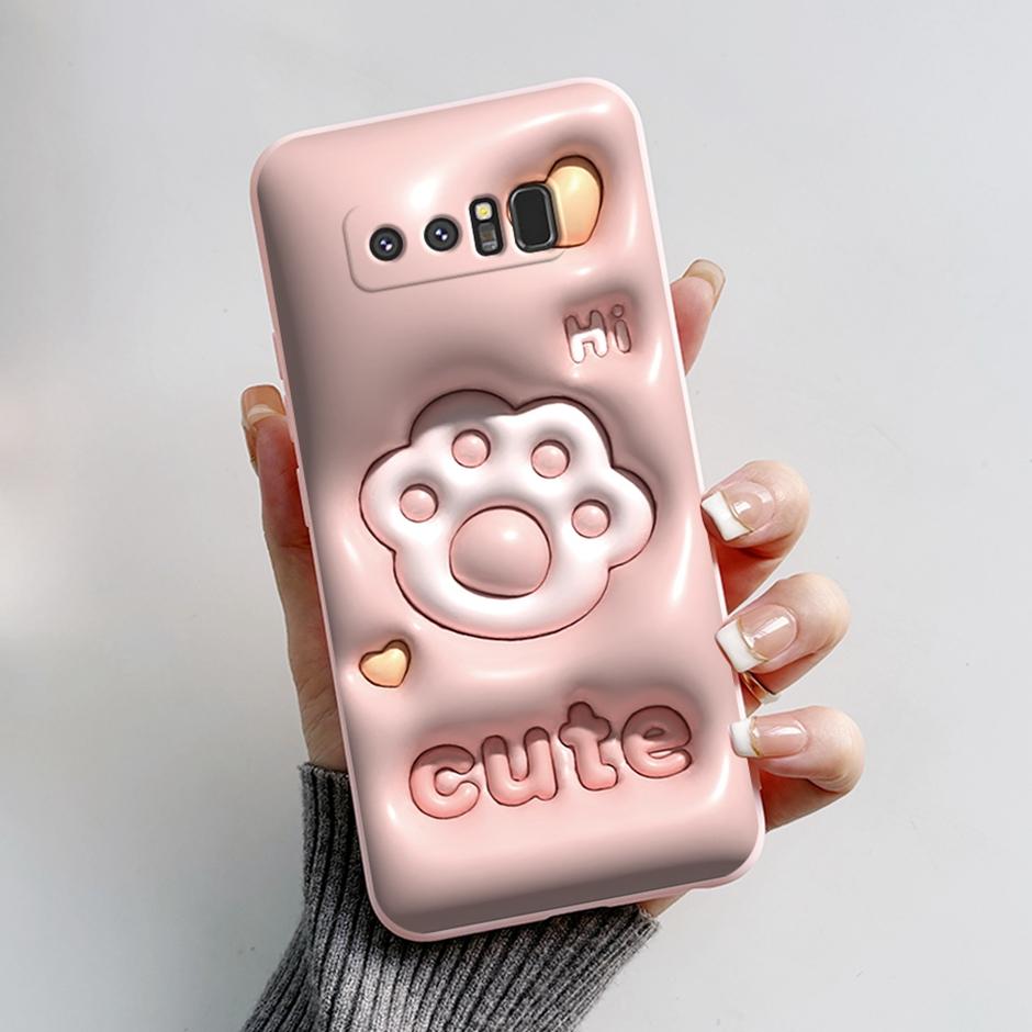 Cases For Samsung Galaxy Note8 Protection Back Covers Soft Silicone Cases For Samsung Note 8 Fashion Cartoon Printed Phone Coque