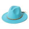 Western cowboy hat, vintage wide-brimmed jazz woolen hat, men's ribbon felt hat, Mongolian street dance Tibetan knight hat