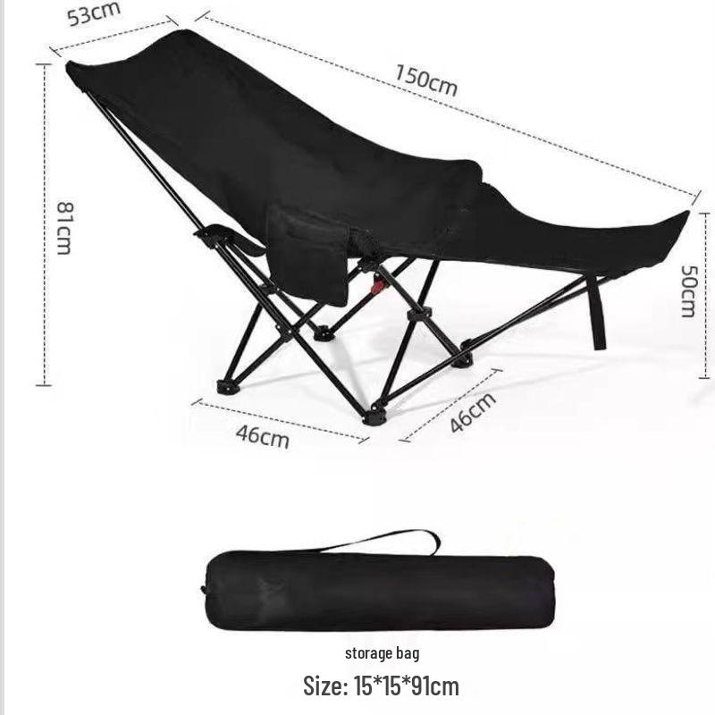 Adjustable Four-Gear Folding Recliner: Portable Moon Chair & Office Nap Bed