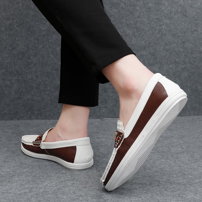 Męskie mokasyny buty do jazdy białe biznesowe biurowe płaskie casualowe wsuwane buty w dużych rozmiarach dla mężczyzn