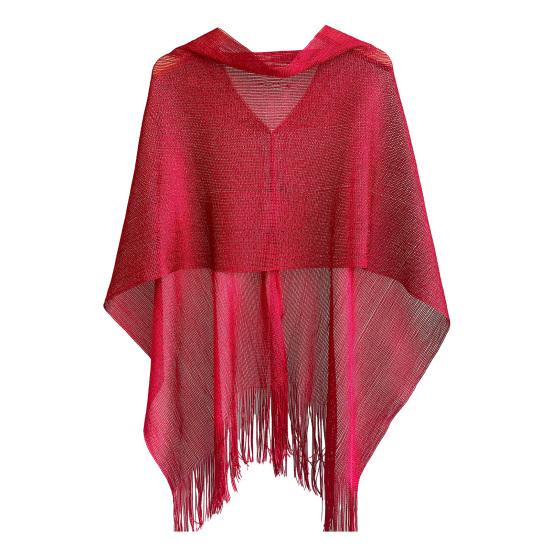 Women Beach Shawl Breathable Fabric Cover-up Shawl with Versatile Tassel Design Weddings Parties Travel Daily