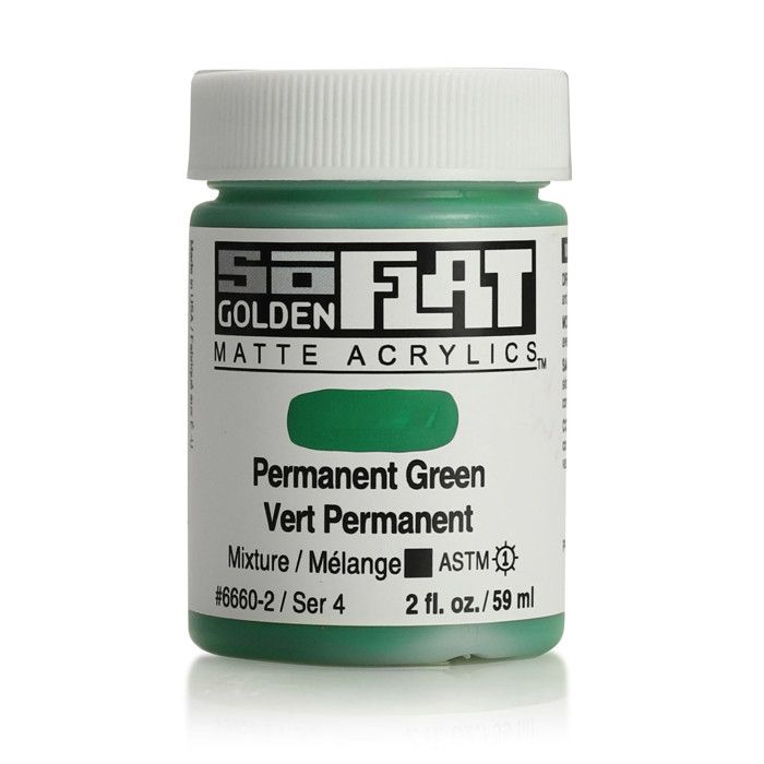 SoFlat Golden Acrylic Paint 60 Ml Permanent Green S4