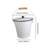 Enamel Bucket Ice with Lid Rustic Rice Container Liquid Storage Cans for Bridal