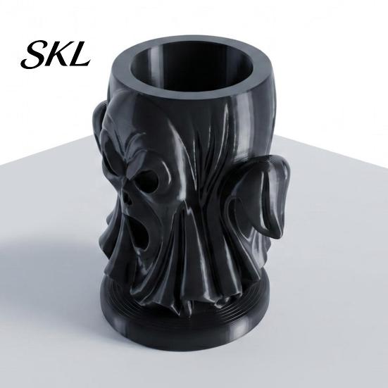3D Horror Ghost Figure Printed Egg Holder, Multi-Functional Tray Ornaments for Storage And Durable Desktop Decoration, Halloween Theme Stable