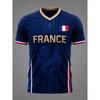 France Style T-Shirt Men Women 3D Print Textured Graphic Top Short Sleeve Casual Streetwear Breathable Quick Dry Summer Wear