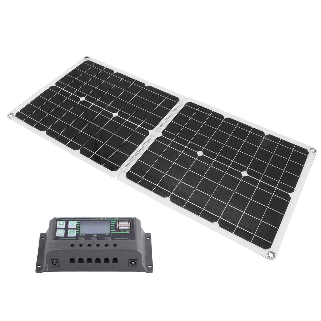 50W 2A Solar Panels Polysilicon Folding Solar Panels Portable Camping Travel High Conversion