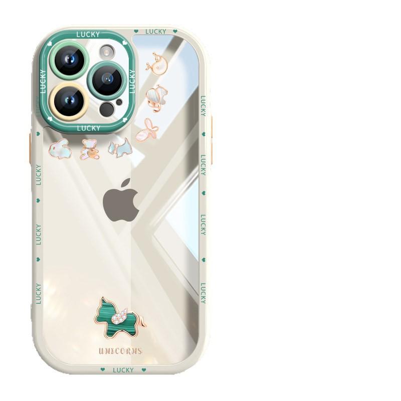 The Rich Pony Is Suitable for Apple 17pro Mobile Phone Case, the New 16 Transparent 14pro Cartoon 12 Cute Max Cartoon 1.