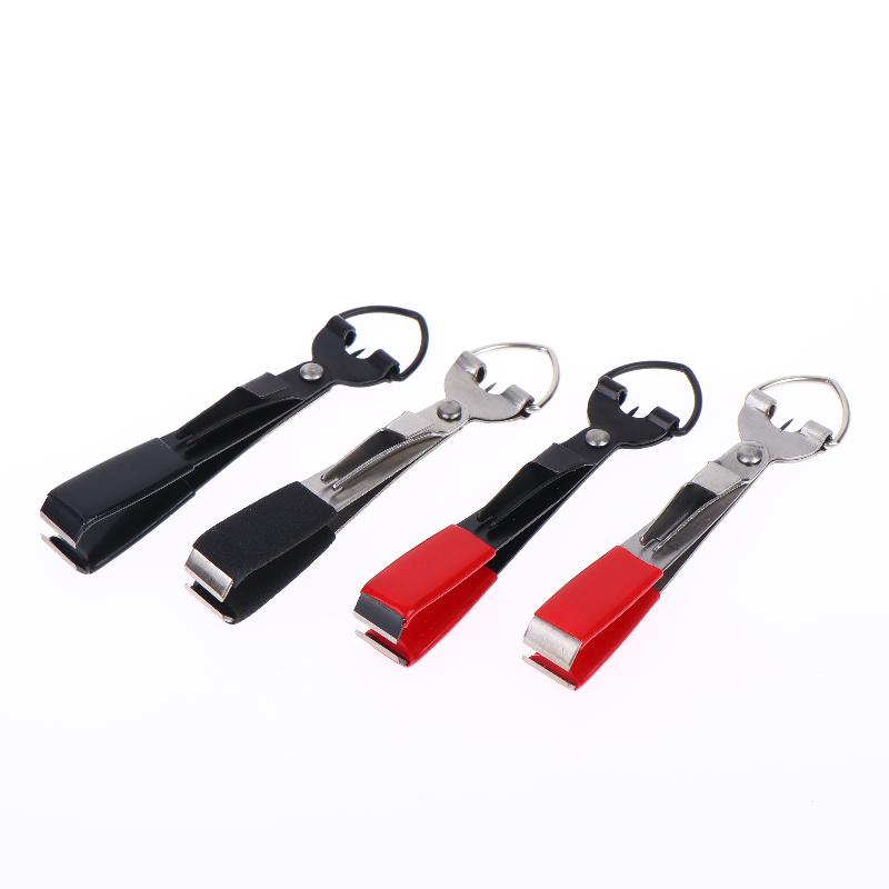 4 in 1 Fishing Hook Clear Eye Tool Wear Resistant Line Pliers Tie Nail Clipper Sharpener for Outdoor Freshwater Angling