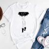T-shirt Estiva alla Moda con Stampa di Ragazza del Caffè Cartone Animato, Top Casual da Donna, Magliette Grafiche Vintage, Maglietta Pro Choice