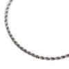 Silver One Silver 925 Pipe Rope Chain Necklace for Men, C3 [Silver, 3mm Width, 50cm Length] with Clasp