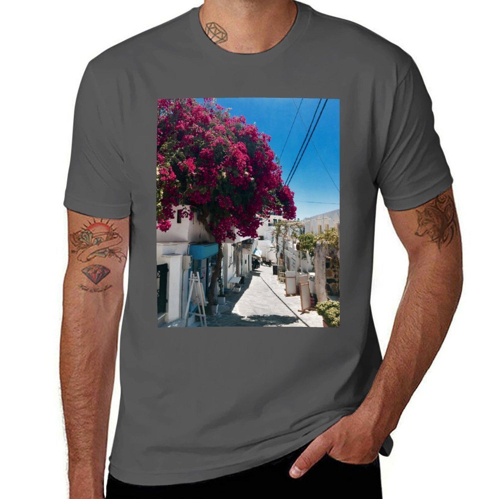 

Naxos island T-Shirt cotton t shirts high quality man t shirts graphic T-Shirt 4XL