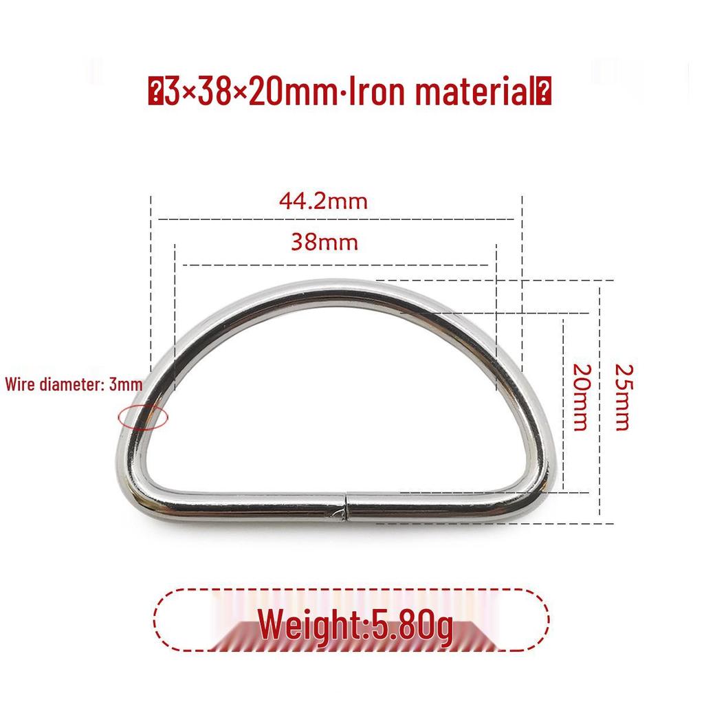 Iron Silver D-Ring Buckle for Handbag & Backpack Accessories