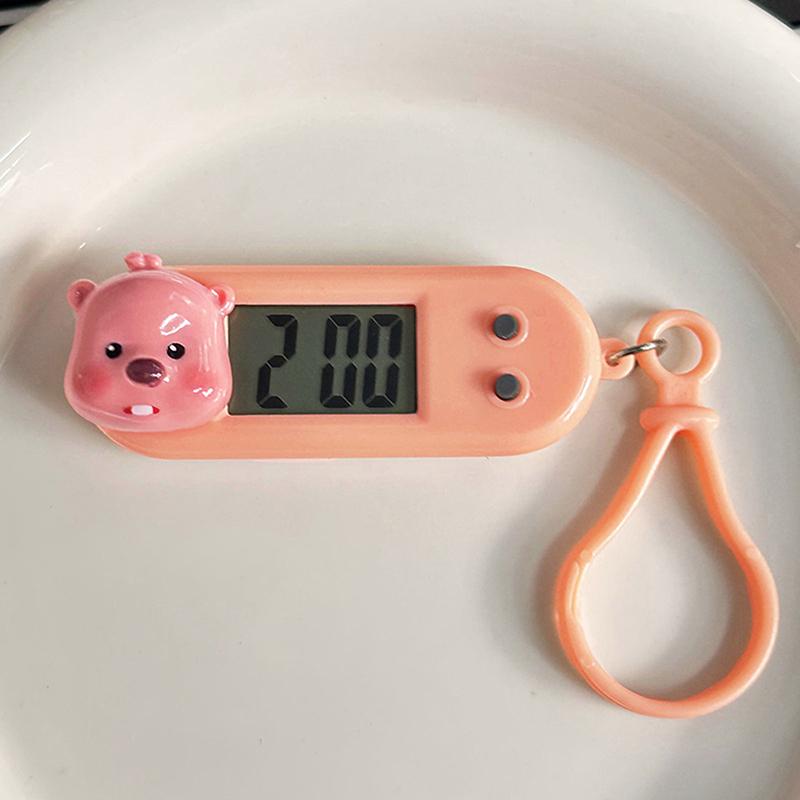 Ceas Electronic Digital Agățat Drăguț Loopy Breloc Rucsac Pandantiv Geantă Ceas Electronic Multifuncțional Ceas Mini Cronometru Cadou