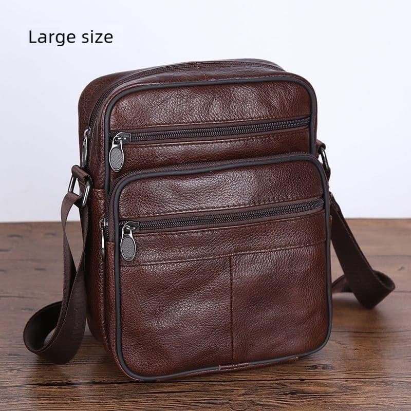 Men's genuine leather shoulder bag messenger bag