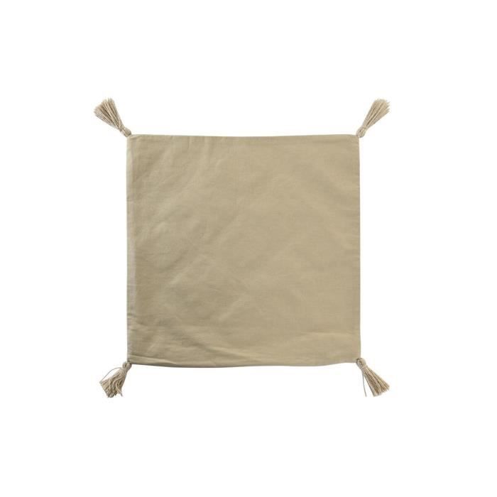 Housse de coussin multicouleur frange 50 x 1 x 50 cm