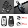 New 14mm 11mm Aluminium Car Remote Control Key Badge Emblem Stickers For VW Scirocco Golf 5 7 Polo GTI Jetta B5 B6 Mk6 GFR84