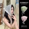Headscarf summer women's pastoral triangle scarf literary retro crochet triangle scarf hat Y2K hot girl girl children hollow bud