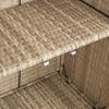 Storage Cabinet with Shelf Beige 100 x 36 x 102 cm Rattan