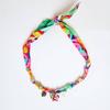 Colorful Marine Life Necklace with Shell Pendants & Silk Scarf - Gold Plated, European & American Beach Series