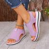 Fashion Woman Elastic Knitting Casual Sandals Shoes  Summer Female Wedges Platform Sandals Beach Sports Plus Size 43 Sandalias Mujer