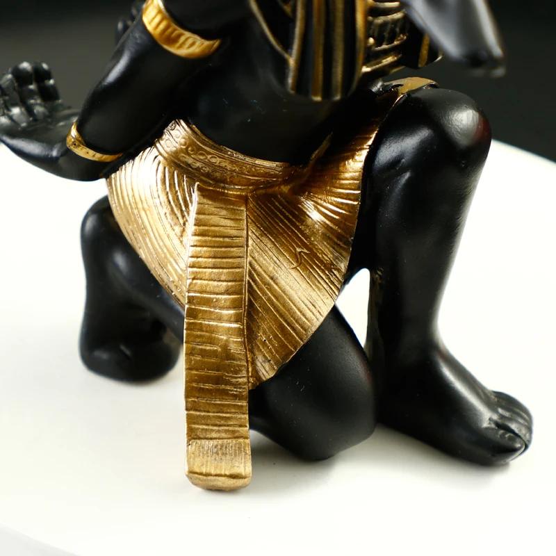 Resin Egypt Art Wine Rack Holders Anubis Bestet Figurine Animal Holder Interior Tabletop Office Kitchen Living Room Home Decor