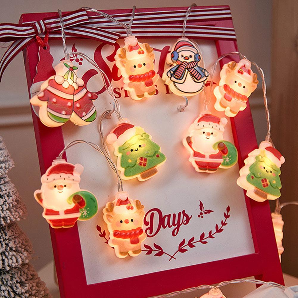 Christmas LED Light Decorations Santa Claus Snowman Christmas Tree Light Strings Festival Lanterns Gift Party Indoor Outdoor Festive Atmosphere