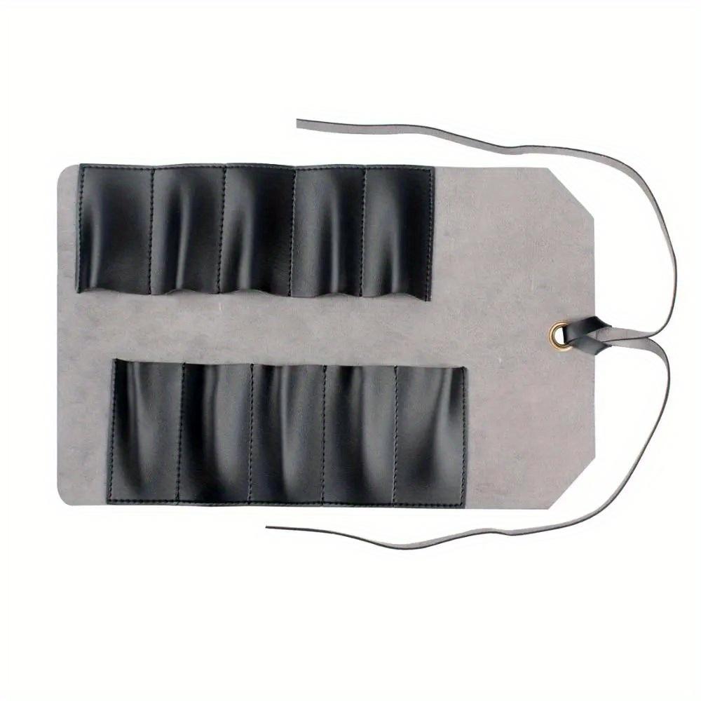 New 10 Pockets PU Leather Tool Roll Multi Purpose Woodworking Chisel Bags Plier Wrench PU Leather Bag