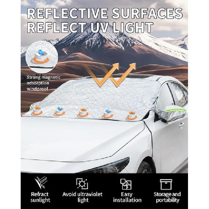 Windshield Sun Shade Cover for Car, Frost Guard, Ice-Car Snow Cover-1.5