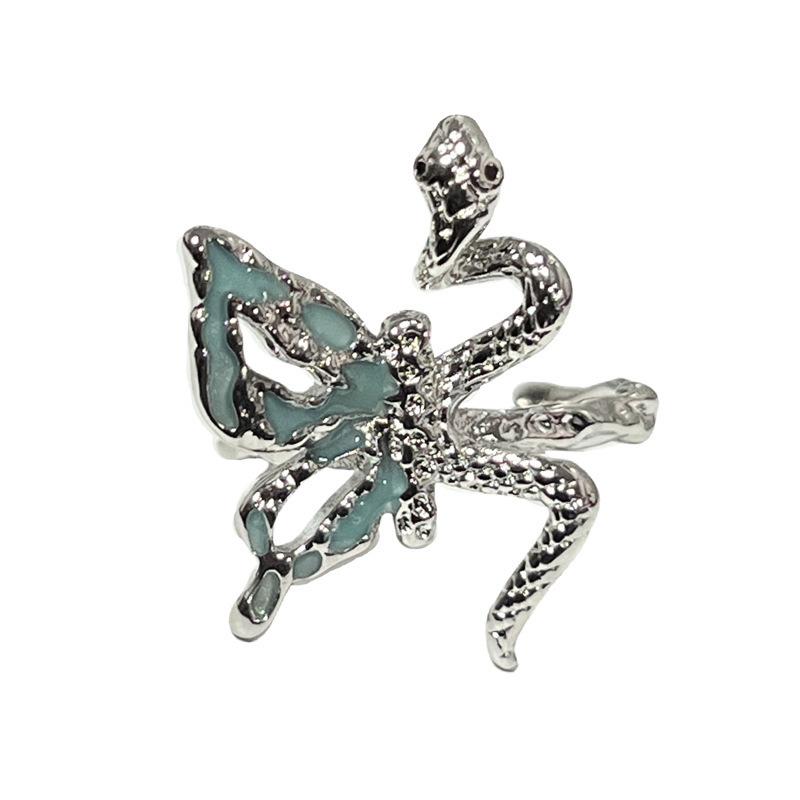 Colorful 3D Butterfly Opening Finger Ring Women Korean Fashion Multi Styles Rings Decoration Anillos