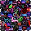50PCS Neon Light Nightclub Stickers - Waterproof Decor for Car, Phone, Water Cup, Luggage & Notebook RecordingYourLife Store