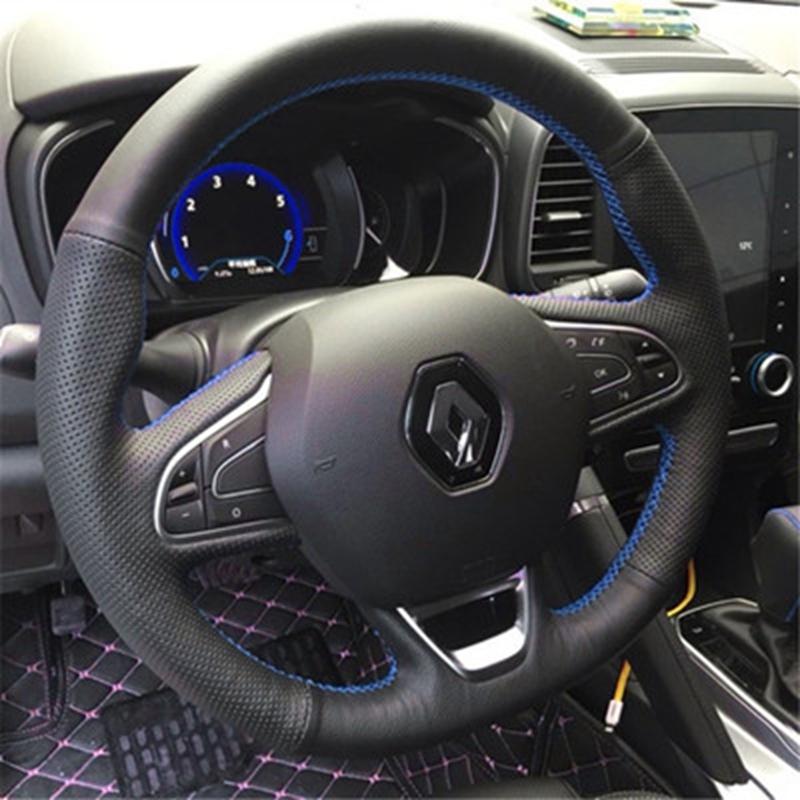 ize Microfiber Leather Car Steering Wheel Cover For Renault Kadjar Koleos Megane Talisman Scenic Espace 15-18 Accessories