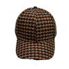 Woolen Plaid British Style Retro Baseball Cap Men And Women Personality Autumn And Winter Warm Fashion Versatile