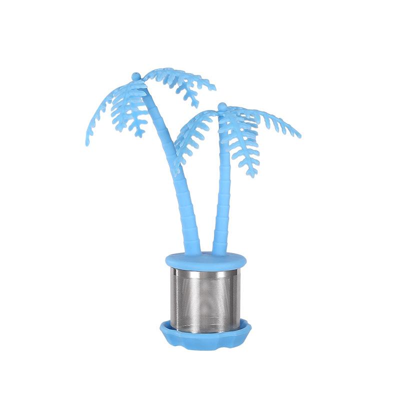 Stainless Steel Coconut Tree Tea Infuser Silicone Tea Filter Filter Tea Dregs Brewer Kitchen Accessories Reusable Strainer Tools