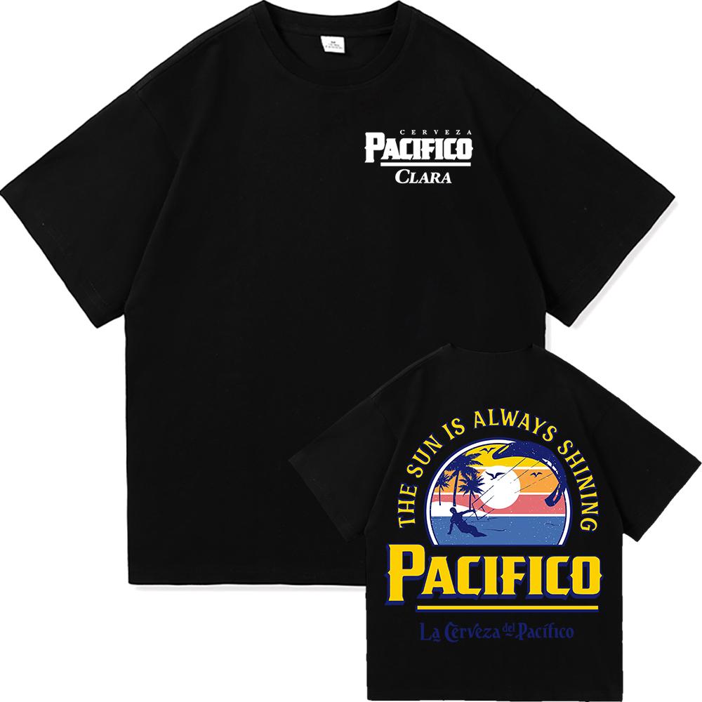 

La Cerveza Del Pacifico Beer T Shirt Men/Women Aesthetic Cerveza Pacífico Clara Tshirt Vintage 80 s 90 s Cotton Tees Shirts Tops M
