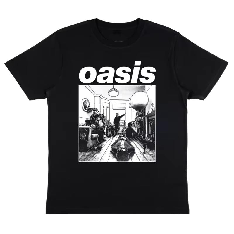 2025 Oasis Hot Sale Men Women Short Sleeve T Shirt Fashion Print Brand Tshirt Summer Classic Cotton T-Shirt Children Clothes Tee