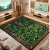 Mushroom Forest Theme Crystal Velvet Floor Rug Personalized Custom Name Text Warm Carpet Home Decoration