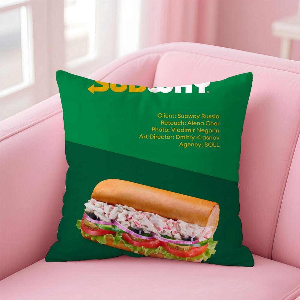 S-Subway Cushion Cover Home & Car Multi-Scene Pillow Cover - Reversible, Soft & Durable for Daily Use